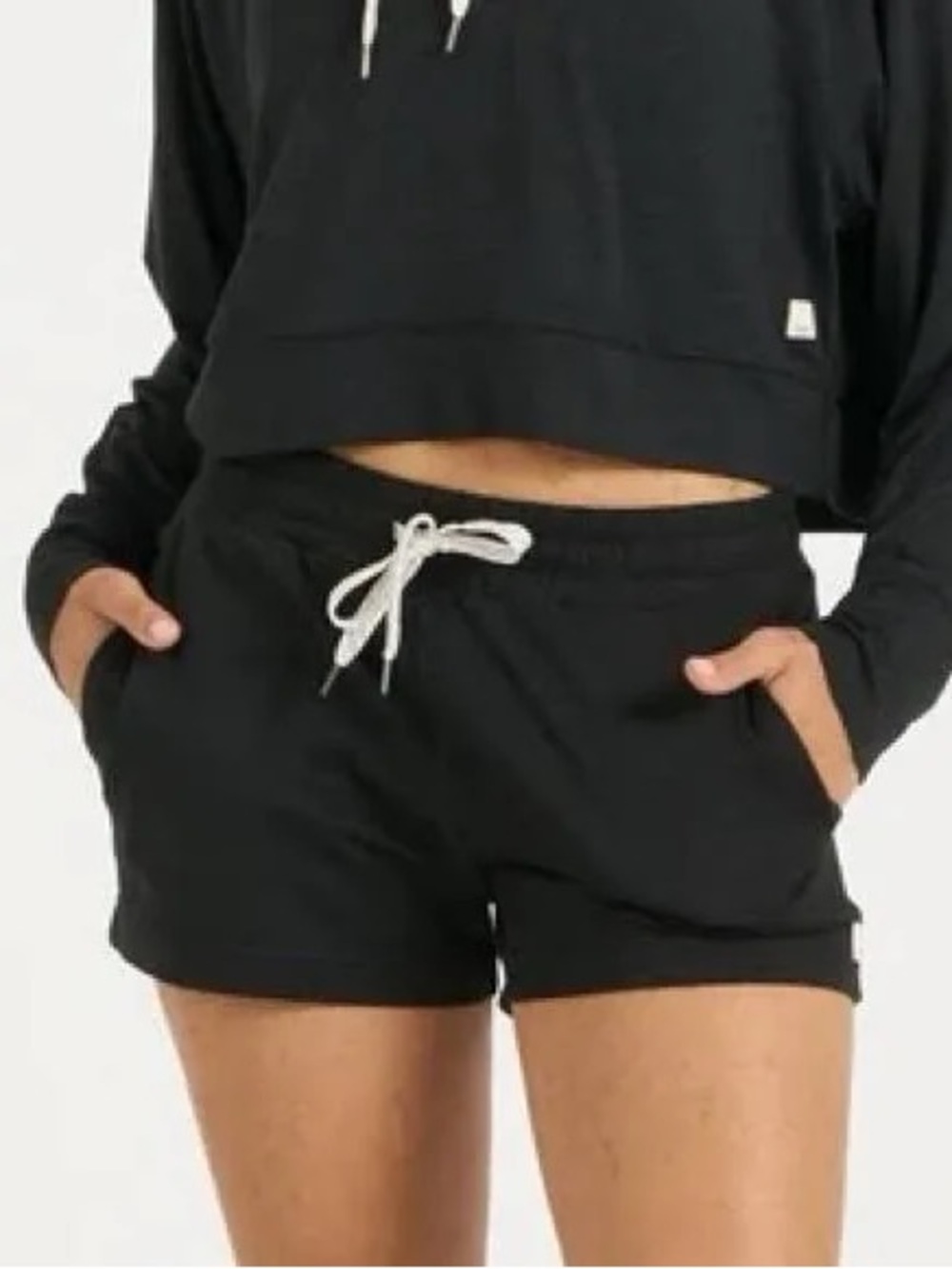 Vuori Black Women's Drawstring Athletic Shorts